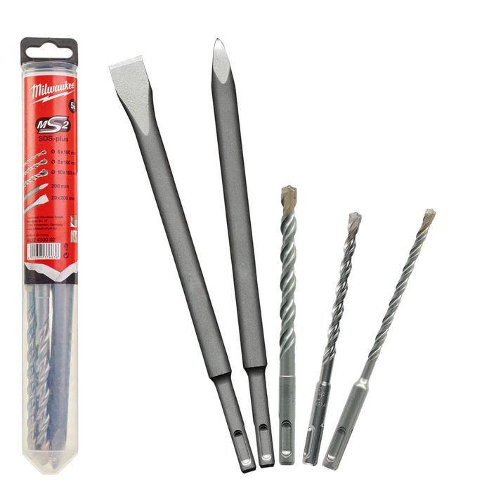 Набір долот та бурів SDS+ 5 шт. Milwaukee