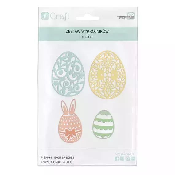 Zestaw wykrojników Pisanki 4 szt.. DP Craft. Nowy Produkt