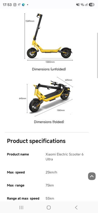 Trotinete xiaomi ultra 6