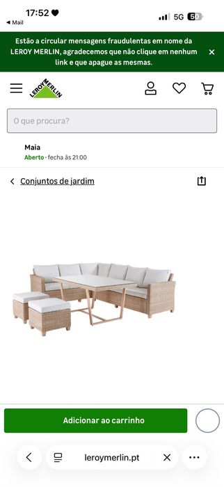 Conjunto refeição jardim