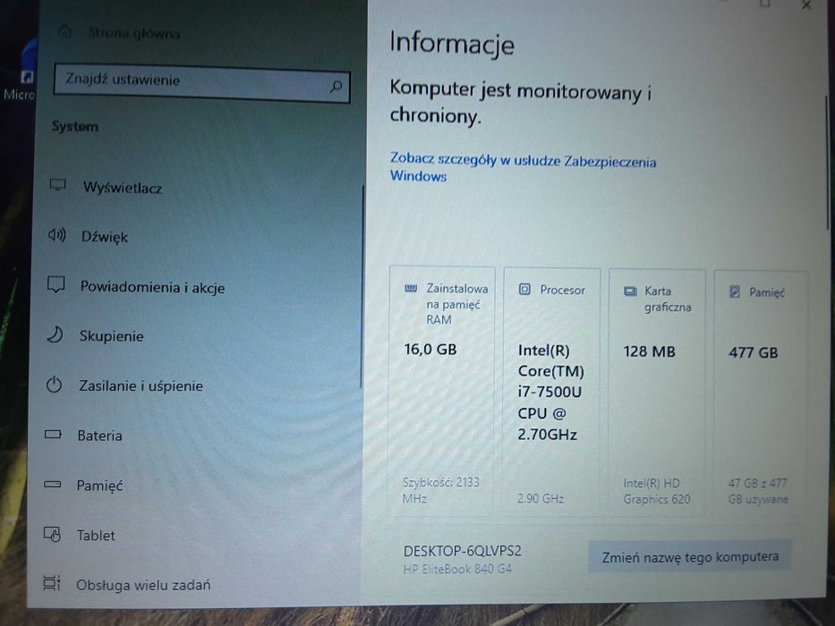 laptop EliteBook 840 G4