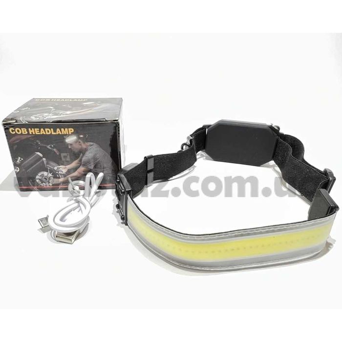 Фонарик налобный легкий гибкий аккумуляторный на СТО, гараж, рыбалку