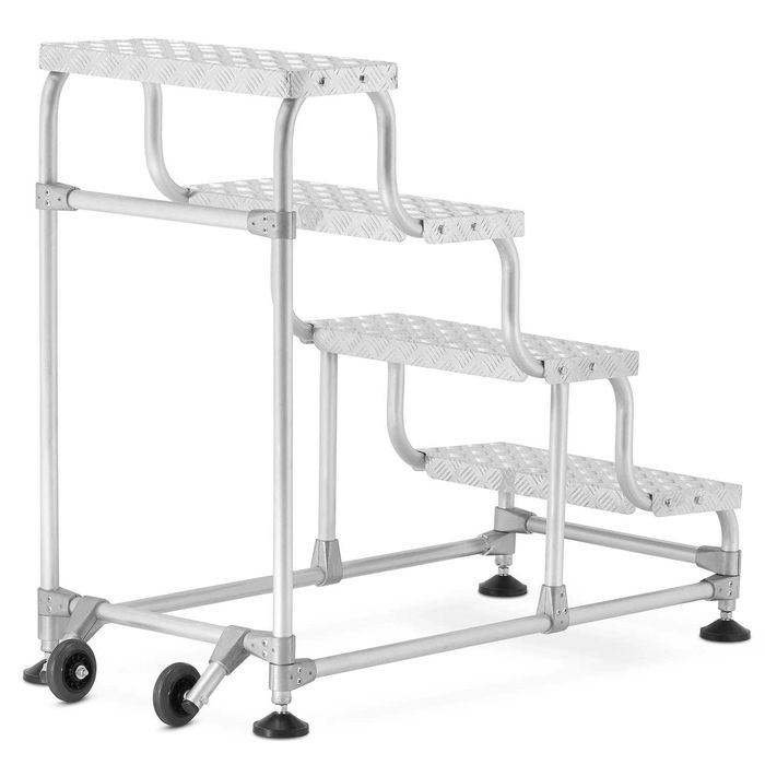 Aluminiowe schody jezdne magazynowe HIGHER 4-stopniowe S-7804