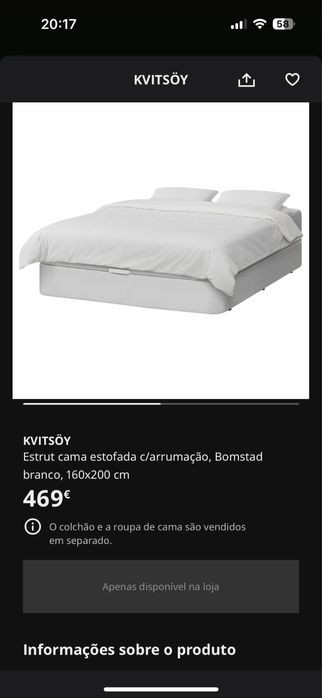 Cama com arrumação IKEA