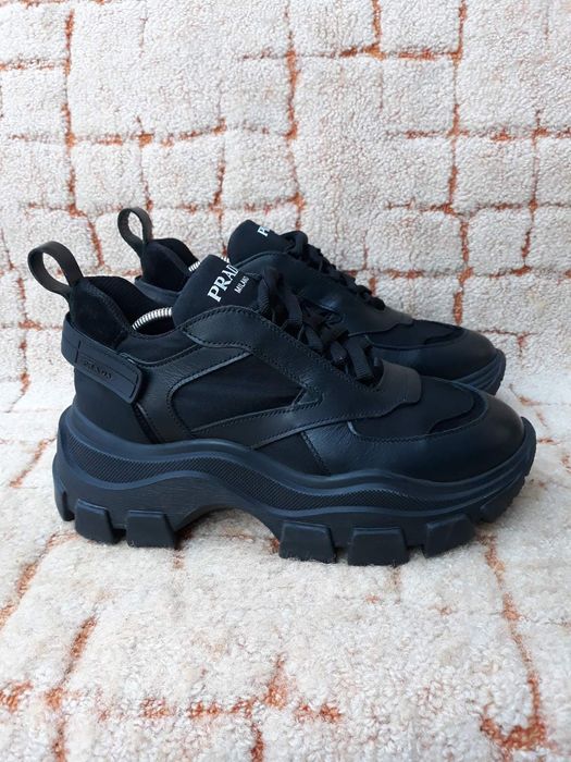 массивные  кроссовки Prada Block Chunky Sole Sneakers