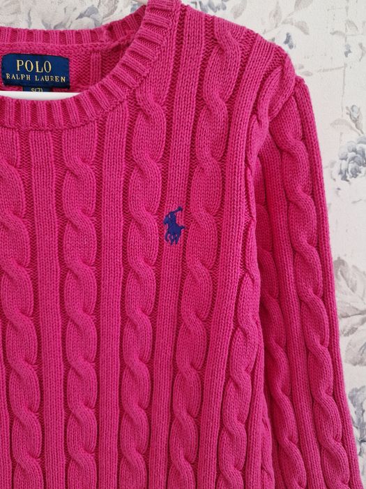 Sweterek różowy Ralph Lauren roz 122cm