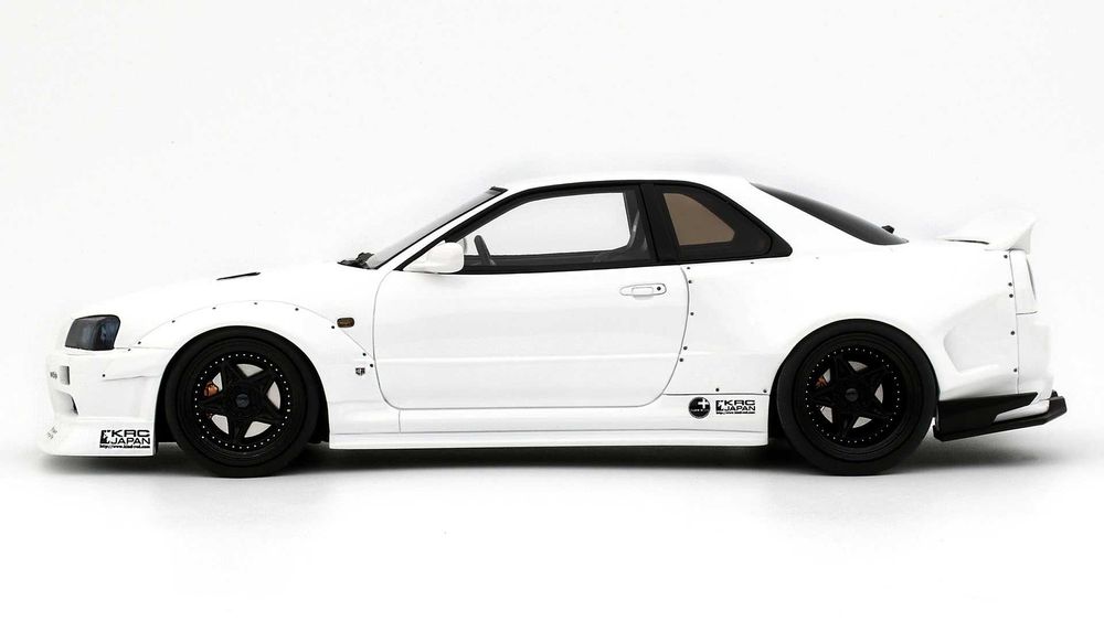 1:18 Otto Nissan Skyline GT-R (R34) KRC Body Kit 2019 pearl white