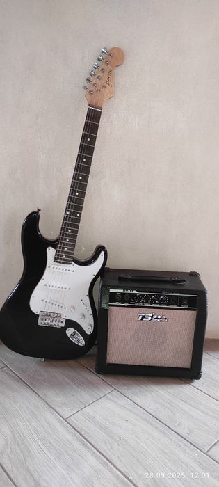 Набір електрогітара Deviser L-G1 ST BK + комбопідсилювач