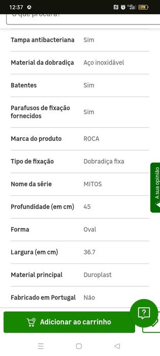 Tampa de sanita nova ainda em caixa de compra