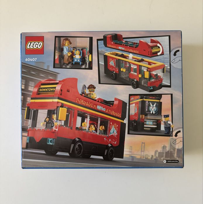 LEGO 60407 City - Czerwony piętrowy autokar klocki nowe oryginalne