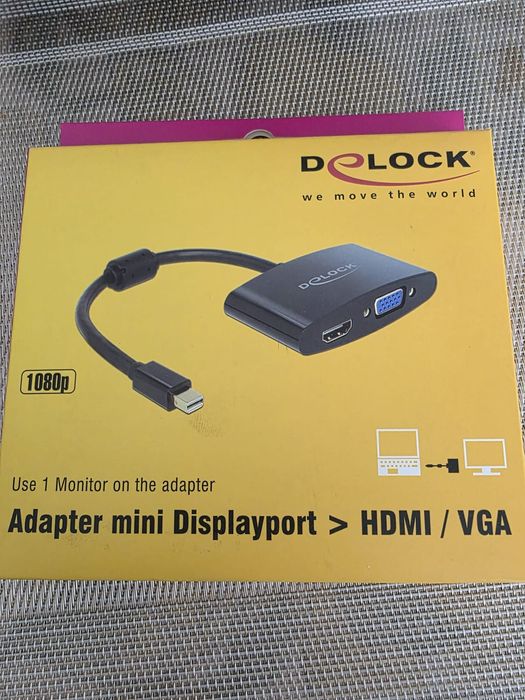 Перехідник DeLock Mini DisplayPort — HDMI / VGA.