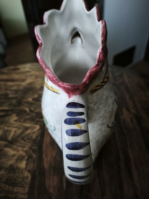 Włoski dzbanek KOGUT 20cm – Ceramika Lago di Garda, Vintage