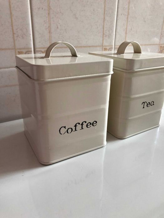 Caixas metalicas para chá e café novas
