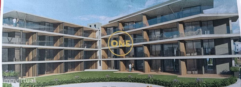 Apartamento T1 com piscina no rooftop, a 5 min a pé da praia da Oura -