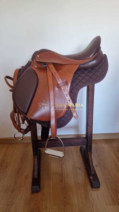 Sela Selim de Equitação Completo - Em Couro - Novo - Cavalos