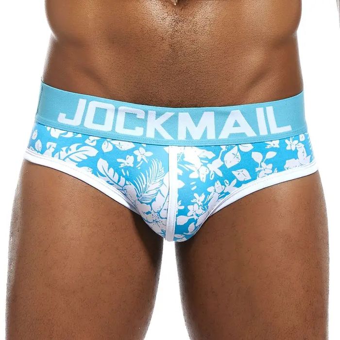Bawełniane Męskie Slipy JOCKMAIL z Kwiatowym Wzorem - XXL