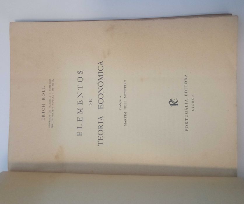 Elementos de teoria económica, de Erich Roll