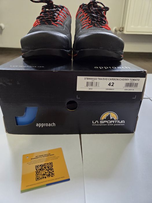 Męskie buty podejściowe La Sportiva TX4 Evo Carbon/Cherry Tomato rozmiar 42