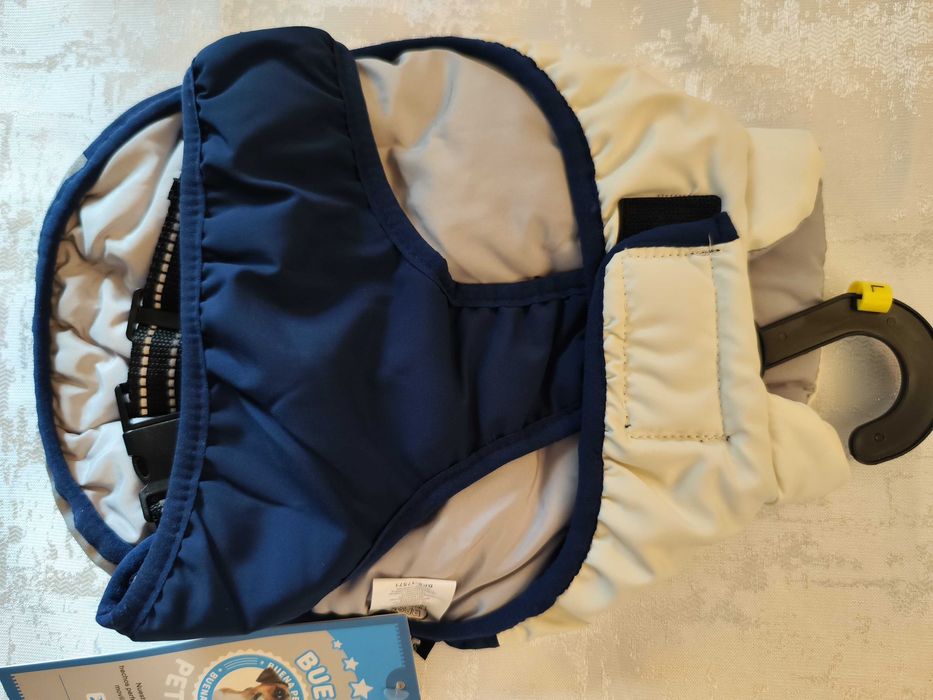 Casaco Impermeável azul e Cinza para Cão, Tamanho L