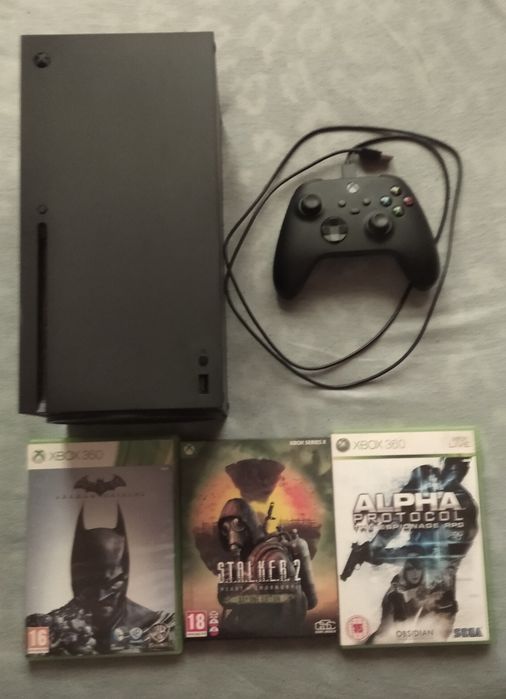 Xbox Series X + 3 gry na CD Stalker 2 SB+Alpha P.+Batman AO