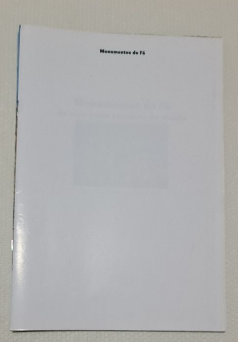 Livro Sobre os Monumentos da Fé.  Novo