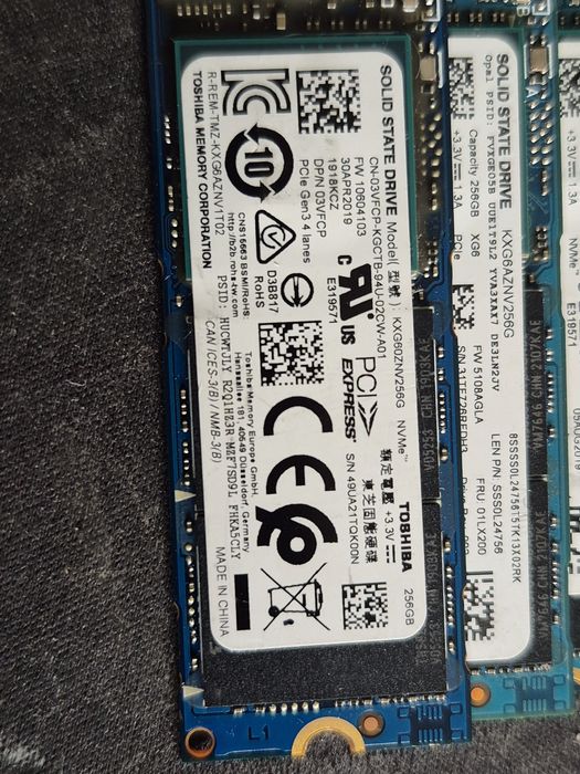 Dysk SSD M2 Nvme 256GB Toshiba