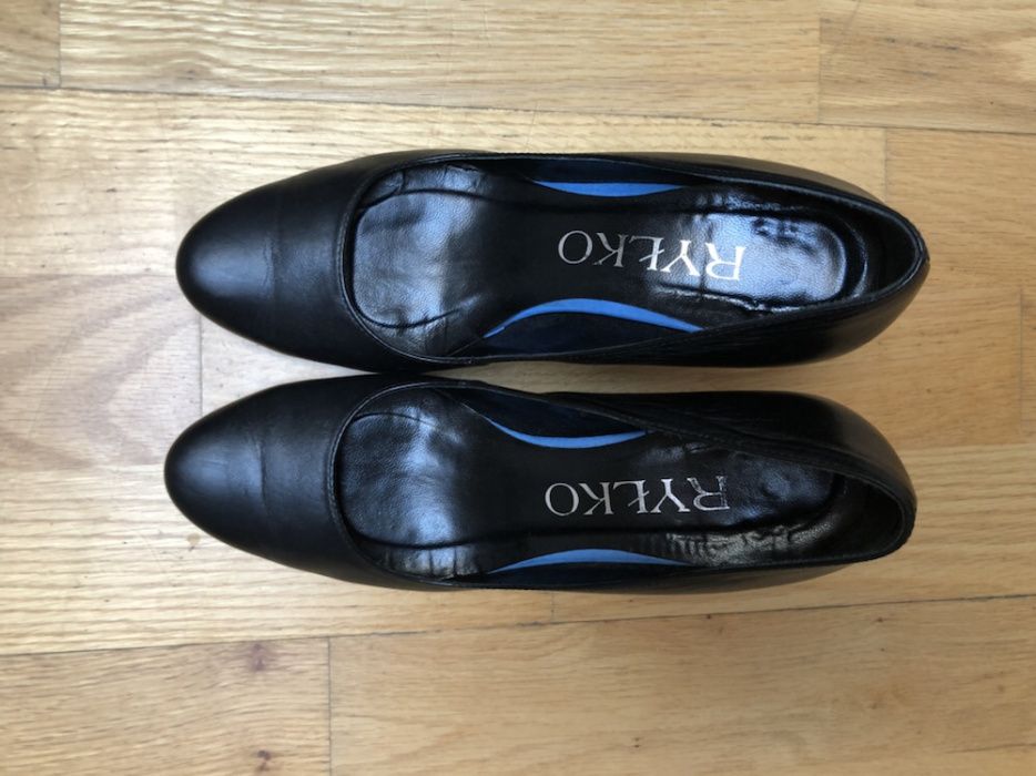 Obuwie buty czółenko obcasy czarne klasyczne Ryłko skóra naturalna 37