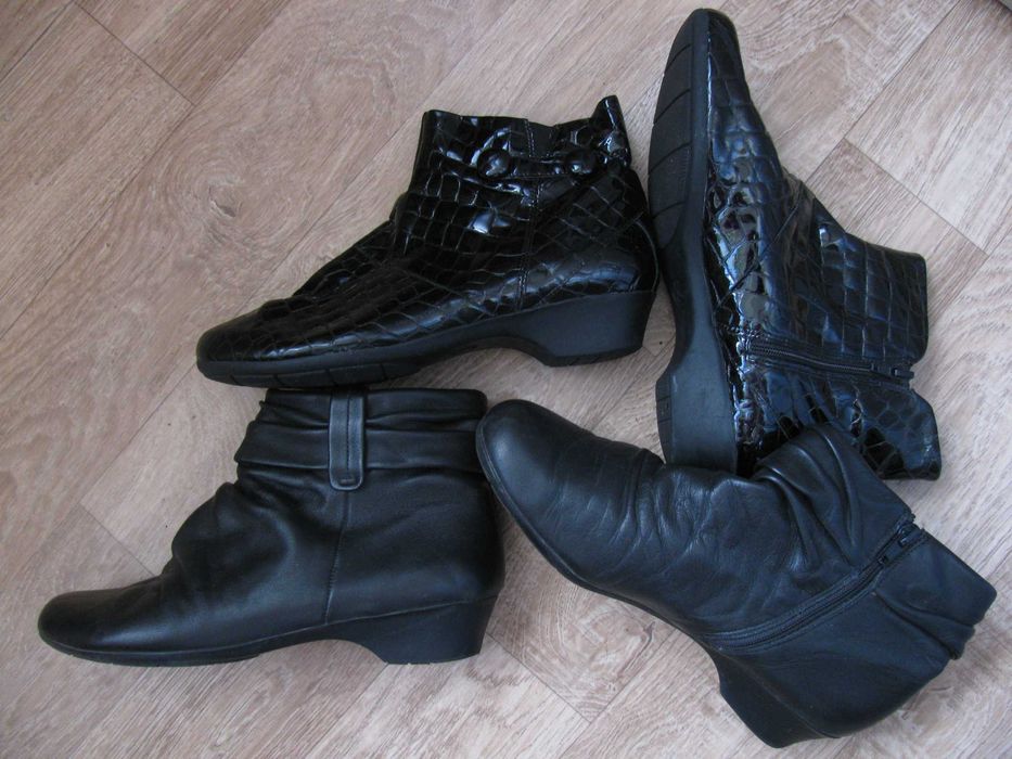 Мягкие кожаные ботинки Clarks Англия 2 пары