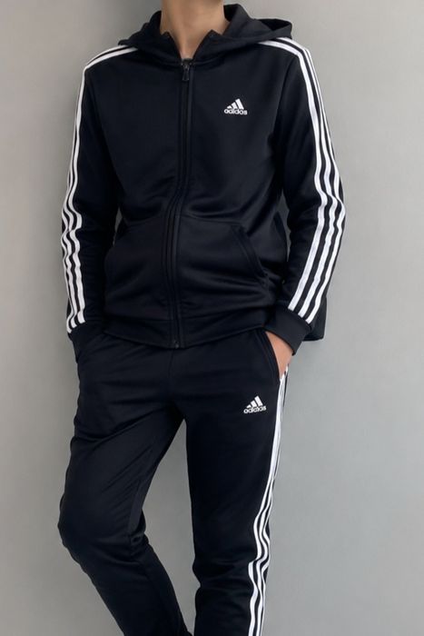 Dres dresik adidas 152 bluza z kapturem + spodnie dresowe