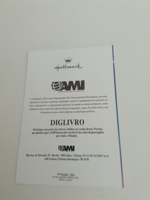 Postal de natal da Ami