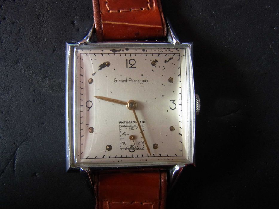 GIRARD PERREGAUX CURVEX art deco, vintage,jumbo.-31x31mm.1954rok.TOP !