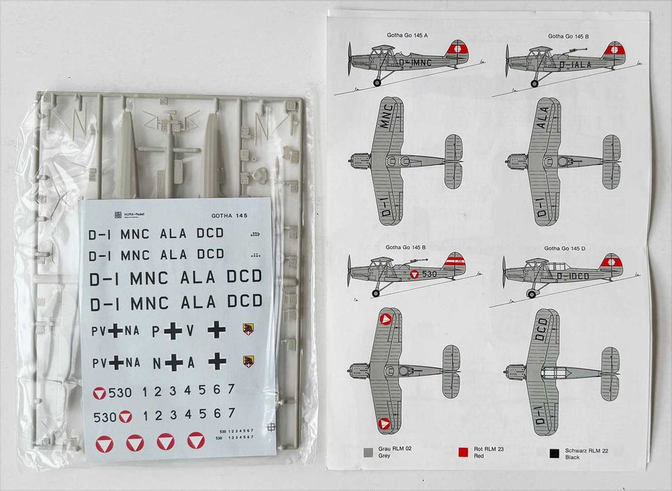 Huma-Modell_Gotta – Go 145 B,C D. Esc. 1:72. Como novo.