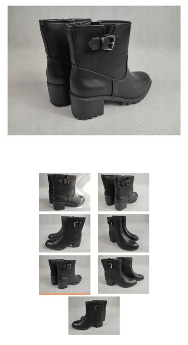 Botki New Look czarne wysokie, słupek r. 40 7