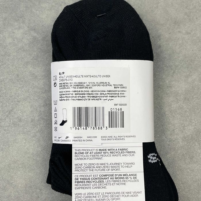 Набір шкарпеток NIKE Everyday Essential (EU 34-38) (3 Пари) Оригінал Чорні Жіночі Спортивні Нові