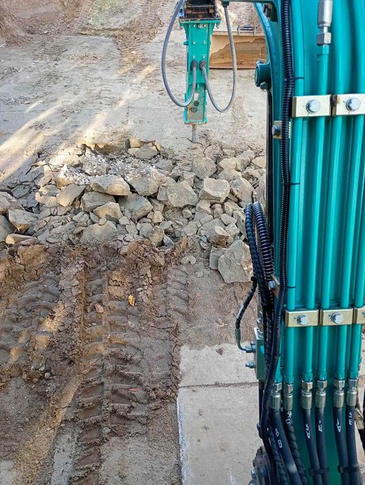 Minikoparka, prace ziemne, młot wyburzeniowy, wywrotka do 3.5 t