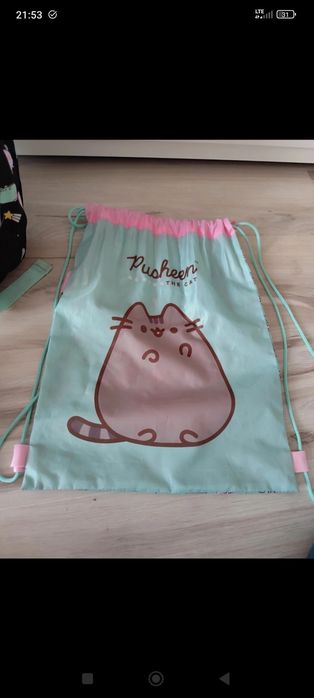 Plecak szkolny Pusheen zestaw
