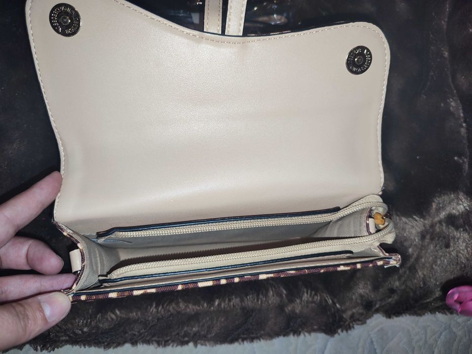 Mala clutch castanha nova