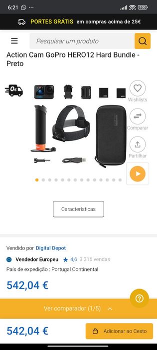 Go pro hero 12 black hard bundle