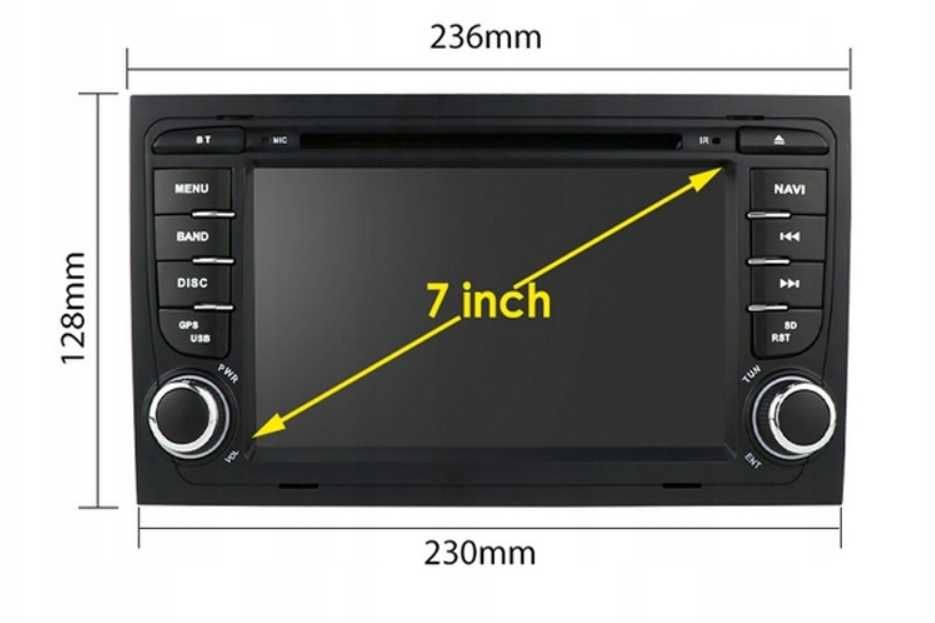 Radio RDS DAB+ CarPlay Android DVD CD USB GPS WiFi AUDI A4 B7 B6 EXEO