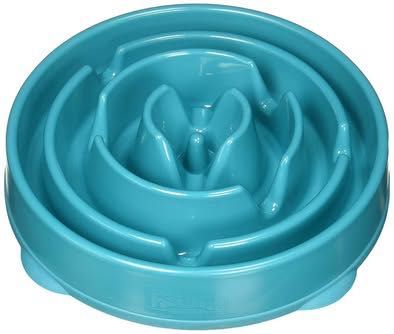 Comedouro Lento Fun Feeder Outward Hound azul Grande