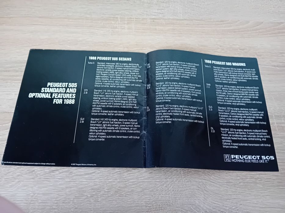 Katalog prospekt Peugeot  505