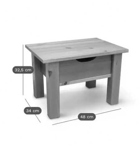 2 Mesas de Cabeceira em Madeira Maciça