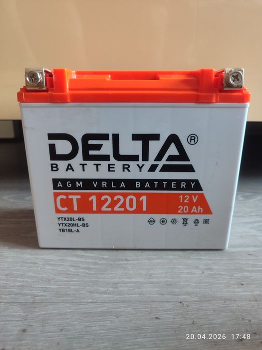 Аккумулятор АКБ AGM  DELTA  CT-12201  12В  20А/ч 270А.