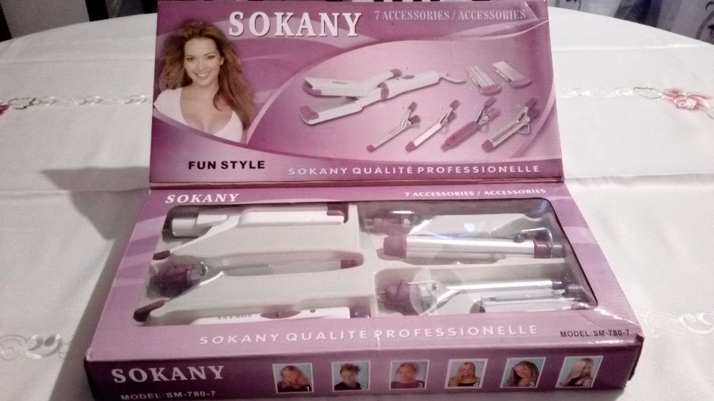 Prancha alisadora, cacheador e modelador- SOKANY