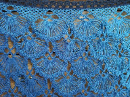 Ręcznie robiona chusta ,,wachlarze,,