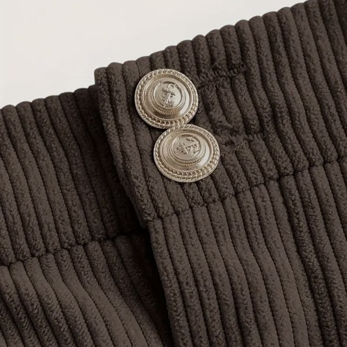 коричнева вельветова спідниця