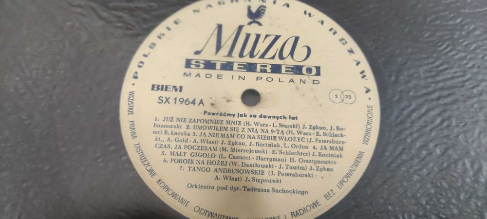 płyta winylowa powróćmy jak za dawnych lat przeboje zestaw 2 sztuki
