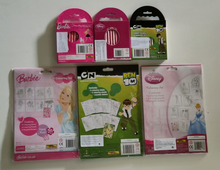 Princess / Barbie / Ben 10 Coloring Set (€2.50 each for all)64365258257666121