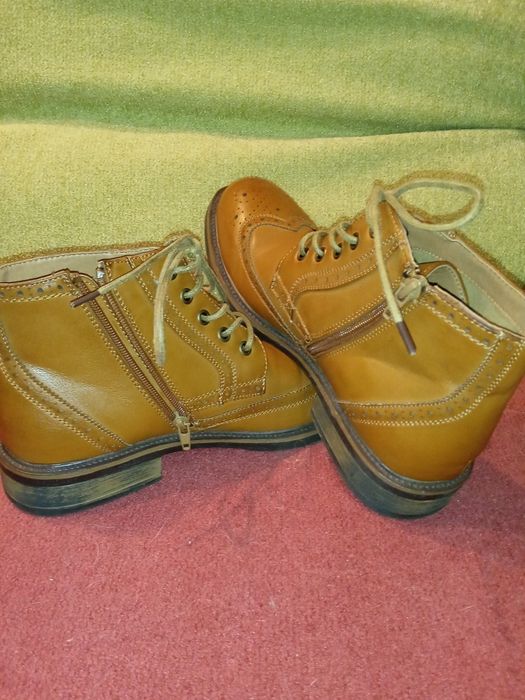 Шкіряні чоботи чоловічі класік.