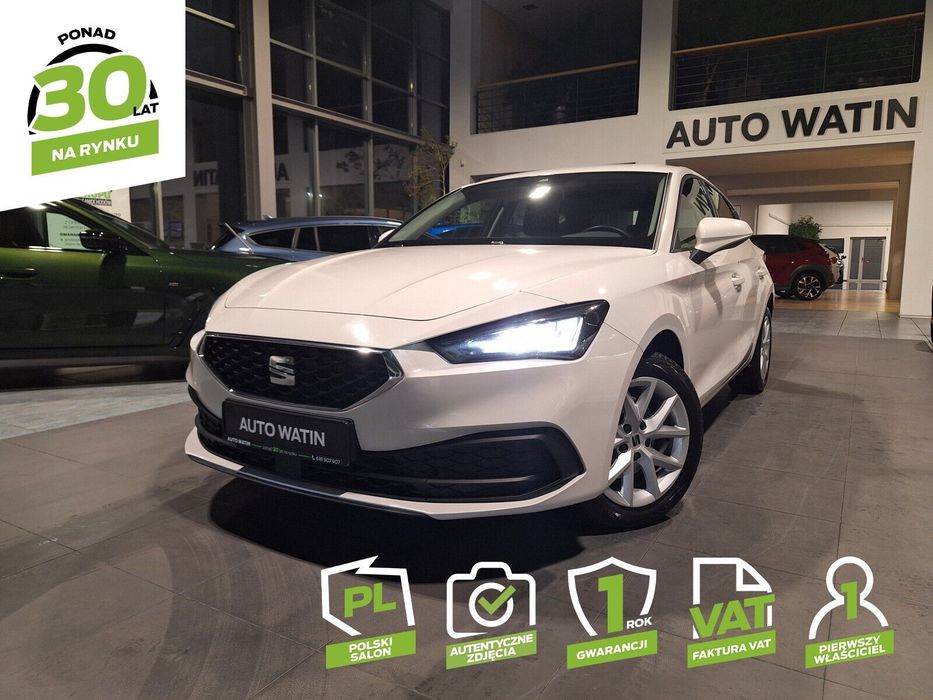 Seat Leon DSG Style, Polski Salon, Gwarancja fabryczna, Bezwypadkowy, FV23%